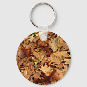 autumn, dry leaves keychain