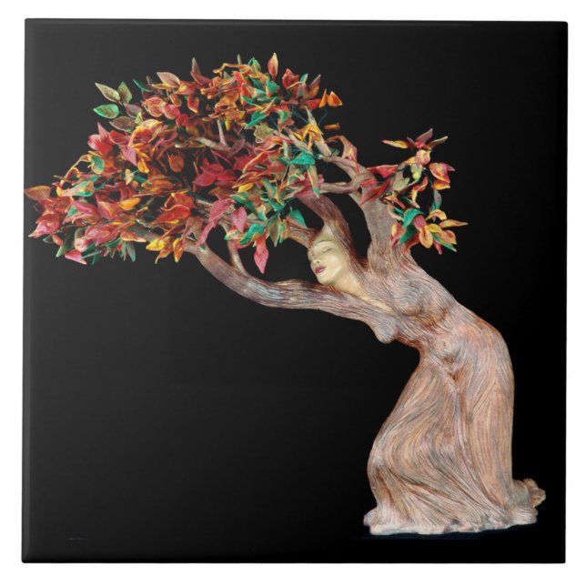 Autumn Dryad Ceramic Tile (Front)