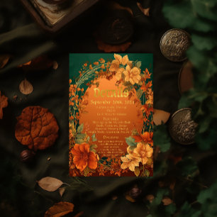 Autumn Elegance Druid Hill Wedding Details RSVP Card