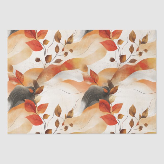Autumn Elegance Seamless Pattern Tissue Paper (Front)