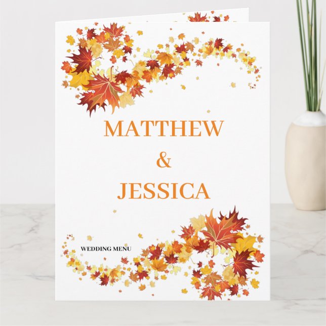 Autumn Elegance Wedding Menu (Front)