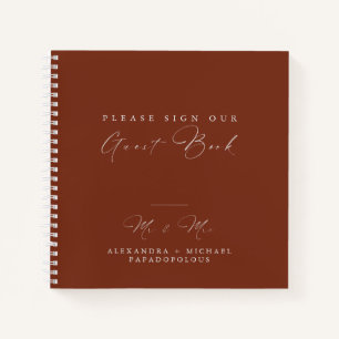 Autumn Elegant Minimal Wedding Guest Book
