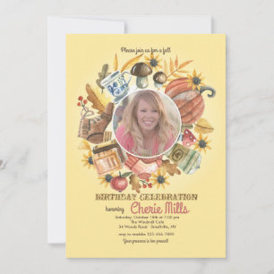 Autumn Elements Photo Invitation