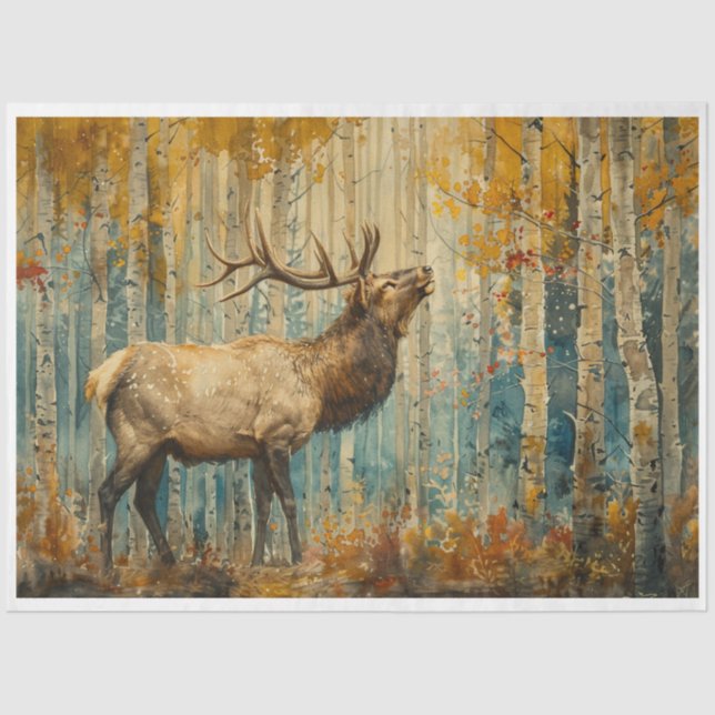 Autumn Elk Tissue Paper (Front)