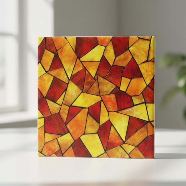 Autumn Ember Stained Glass Mosaic Tile (Creator Uploaded)
