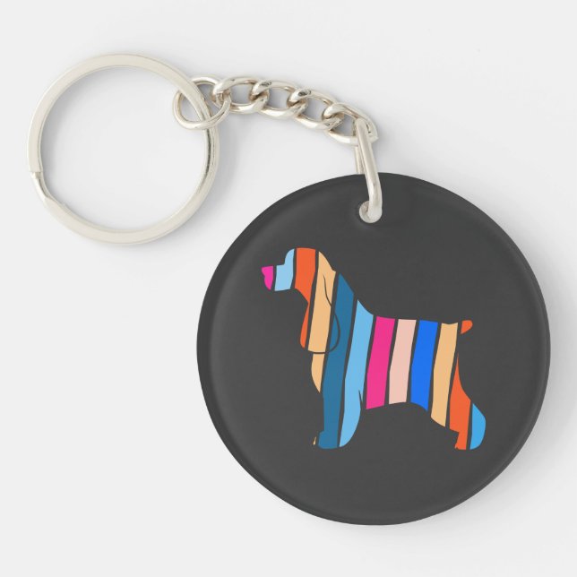 Autumn English Cocker Spaniel Keychain (Front)