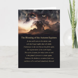 Autumn Equinox Mabon Blessing with Mother Earth  Card