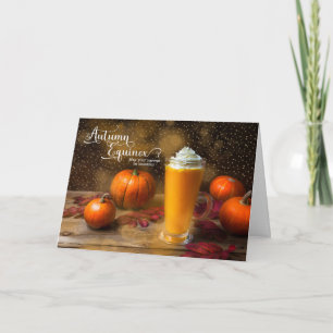 Autumn Equinox Pumpkin Latte Harvest Colours Card