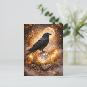 Autumn Equinox Raven Mabon Pagan Wicca Holiday Postcard