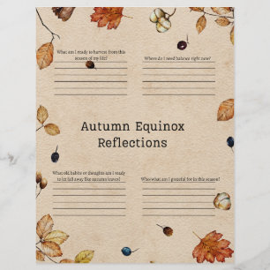 Autumn Equinox Reflection Journal Page 