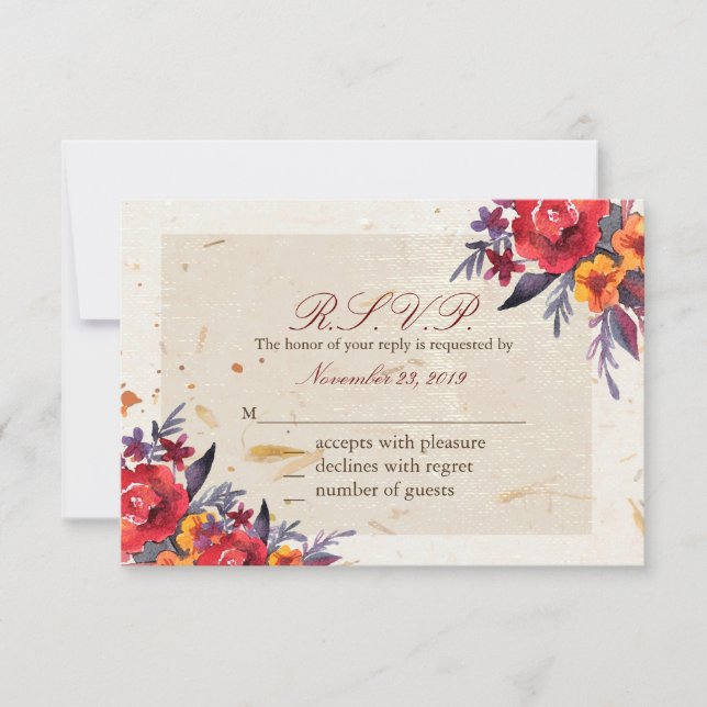 Autumn Essence RSVP Card (Front)