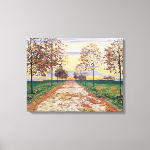 Autumn Evening (by Ferdinand Hodler) Canvas Print