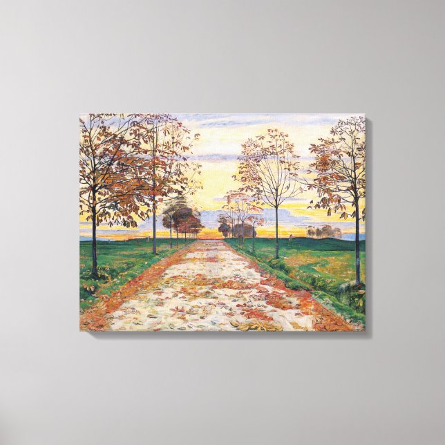 Autumn Evening (by Ferdinand Hodler) Canvas Print (Front)