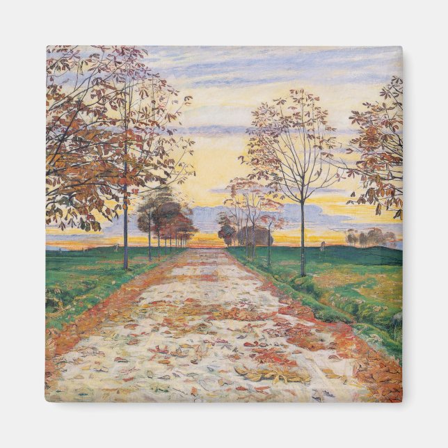 Autumn Evening (by Ferdinand Hodler) Magnet (Front)