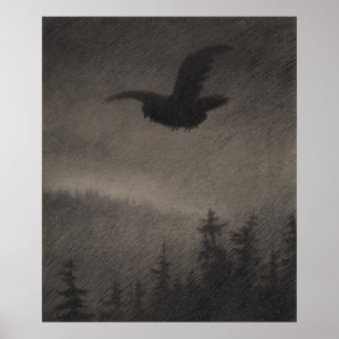 Autumn Evening Theodor Kittelsen Poster