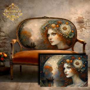 Autumn Fairy Queen River Fantasy Decoupage Tissue Paper