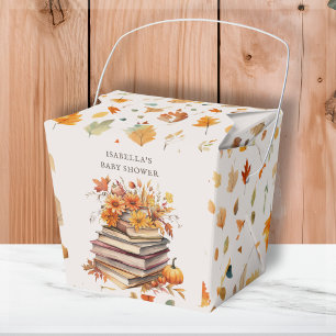 Autumn Fall Book-theme Baby Shower Favour Box