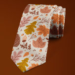 Autumn Fall Botanical Floral Leaves Pattern Tie<br><div class="desc">Celebrate the beauty of autumn with this elegant fall botanical floral tie. Featuring a charming pattern of seasonal leaves and delicate florals in warm earthy tones, this tie adds a stylish touch to any outfit. Perfect for special occasions, fall weddings, or as a gift for nature lovers, this tie is...</div>