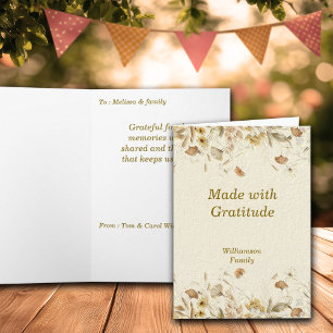 Autumn Fall Botanical Thanksgiving Personalize Card