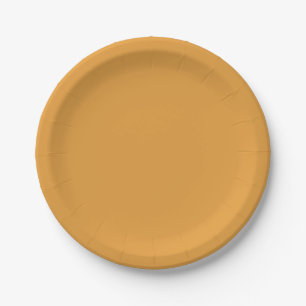 Autumn Fall Burnt Orange Solid Color Paper Plate