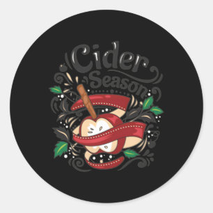Autumn Fall Cider Season Classic Round Sticker