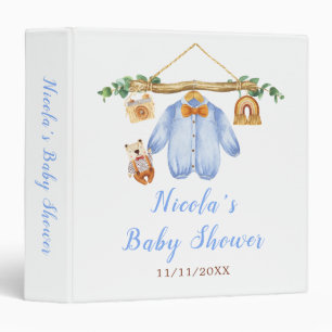 Autumn Fall Clothes Line Boy Baby Shower Album Binder