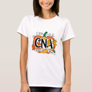 Autumn Fall Cna Thanksgiving Grateful Blessed Pump T-Shirt