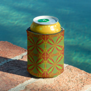 Autumn Fall Colours Abstract Geometric Design Can Cooler