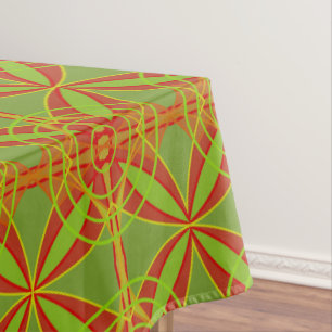 Autumn Fall Colours Abstract Geometric Design Tablecloth