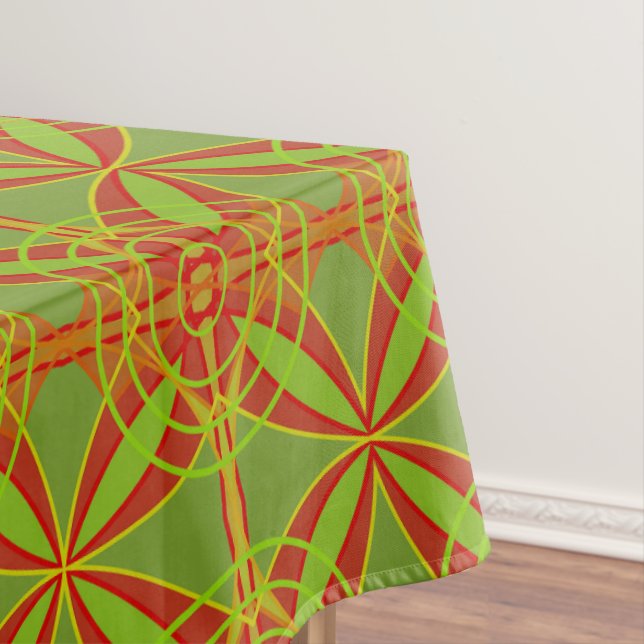 Autumn Fall Colours Abstract Geometric Design Tablecloth (In Situ)