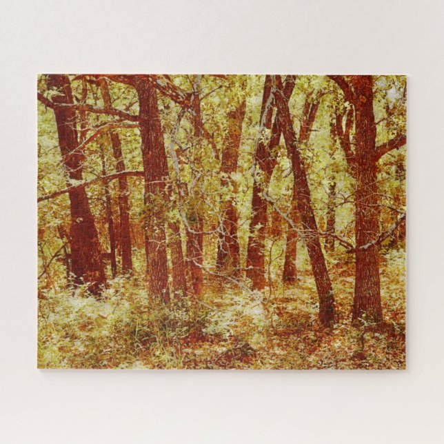 Autumn Fall Colours Forest Art Puzzle (Horizontal)
