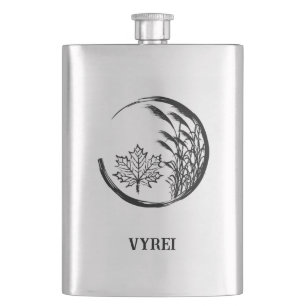 Autumn / Fall Crest Hip Flask