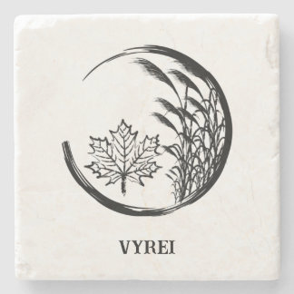 Autumn / Fall Crest Stone Coaster