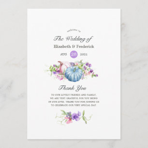 Autumn - Fall Floral Wedding Program