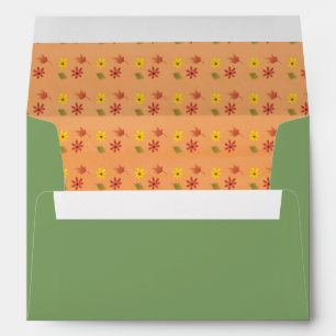 Autumn Fall Flowersl and Leaves  Envelope