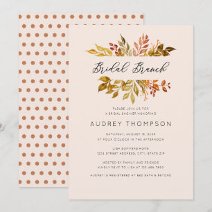 Autumn/Fall Foliage Bridal Brunch Invitation