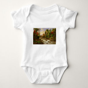 Autumn Fall Forest River Robert Duncanson Destiny Baby Bodysuit