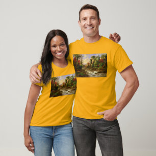 Autumn Fall Forest River Robert Duncanson Destiny T-Shirt