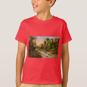 Autumn Fall Forest River Robert Duncanson Destiny T-Shirt