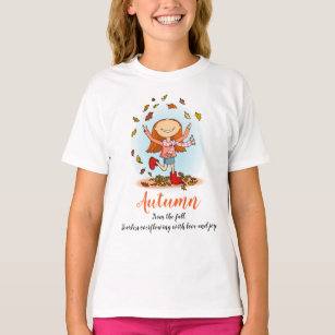 Autumn fall girl name meaning joy t-shirt