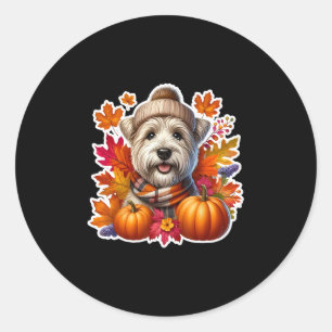 Autumn Fall Glen Of Imaal Terrier Ter Dog Owner Th Classic Round Sticker