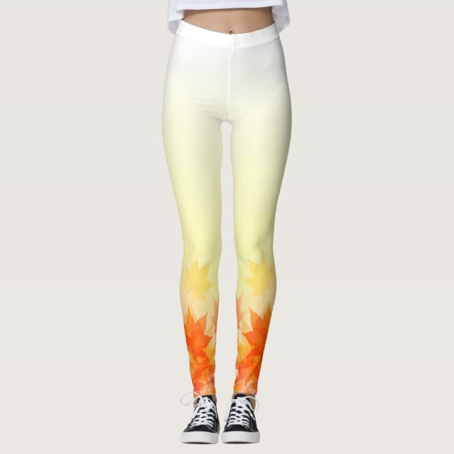 Autumn Fall Gradient Leggings (Front)