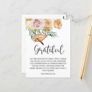 Autumn Fall Grateful Happy Thanksgiving Postcard