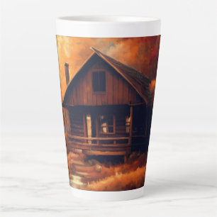 Autumn/Fall/Halloween/rustic painting Latte Mug