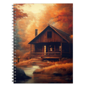Autumn/Fall/Halloween/rustic painting Notebook