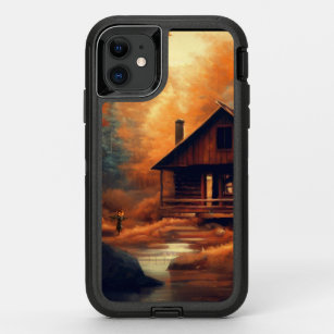 Autumn/Fall/Halloween/rustic painting OtterBox Defender iPhone 11 Case