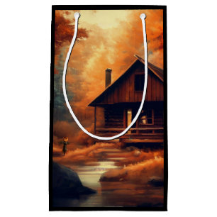 Autumn/Fall/Halloween/rustic painting Small Gift Bag