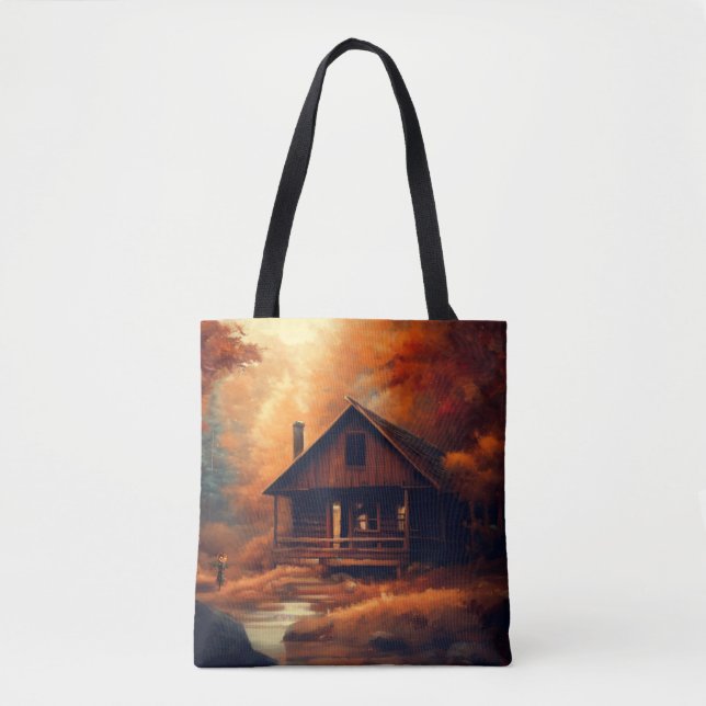 Autumn/Fall/Halloween/rustic painting Tote Bag (Front)