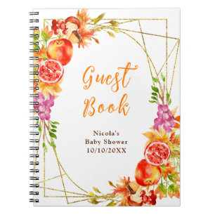 Autumn Fall Harvest Baby Shower Guest Book
