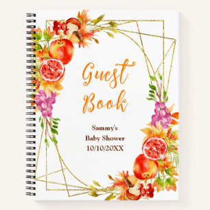 Autumn Fall Harvest Baby Shower Guest Book